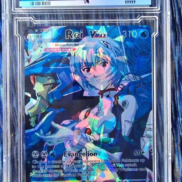 Rei Ayanami pokemon card w/ Custom Slab - Picture 4 of 6